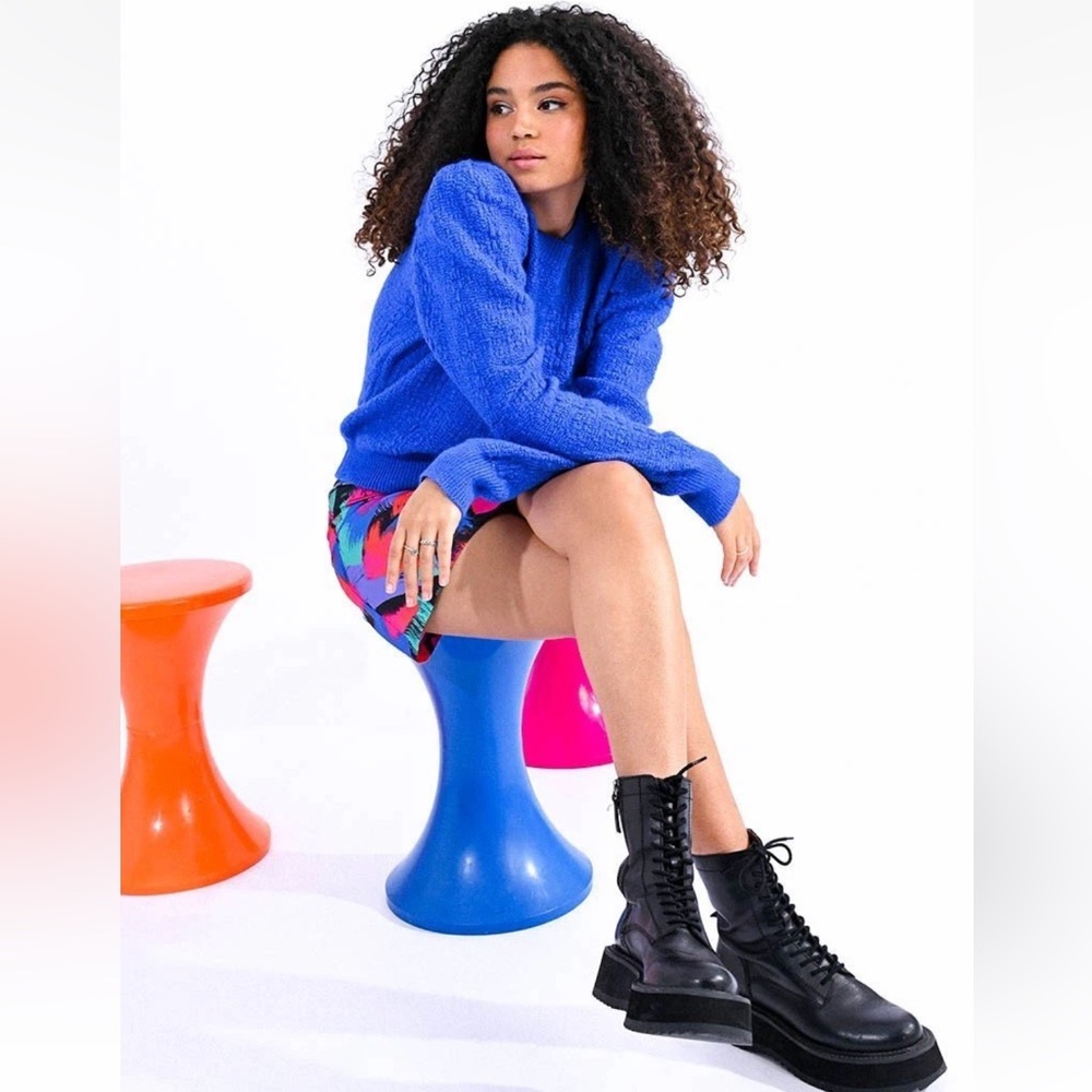 Puff Sleeve Royal Blue Sweater Lili Sidonio/Molly Bracken [11001]